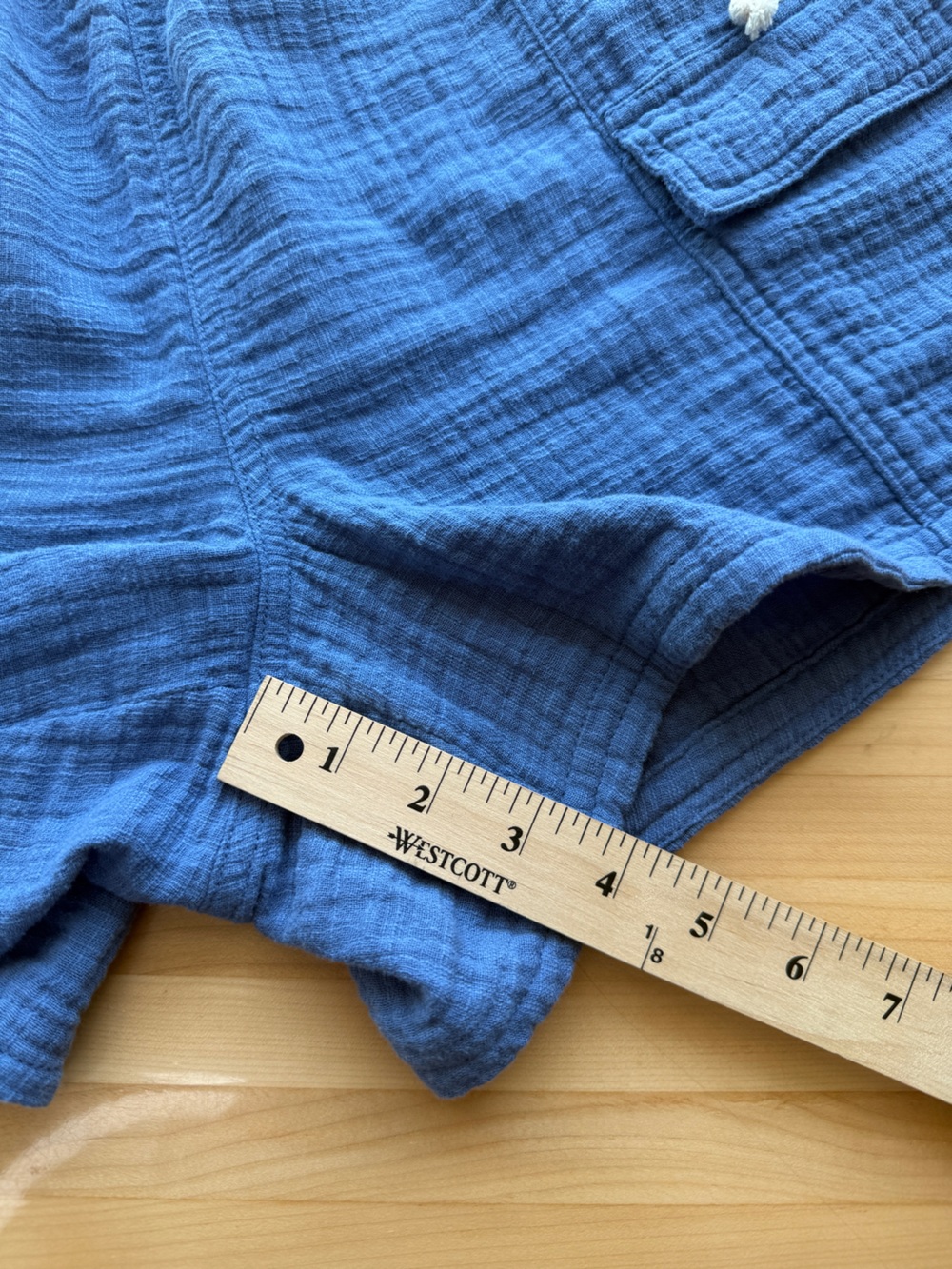 aerie Blue Drawstring Cargo Shorts 100% Cotton in Large - Picture 8 of 10